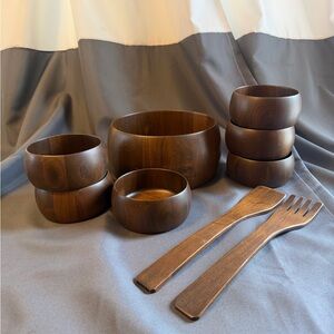 Vintage MCM DiD Ware Solid Walnut Bowl Set – Diversified Industries Division